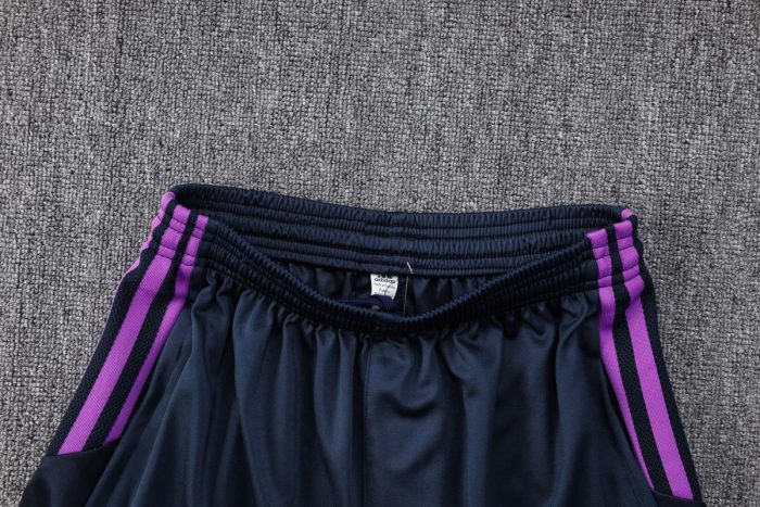 Real Madrid 22-23 Dark Purple Short Sleeve Training Set with 5-Inch Shorts - 图片 6
