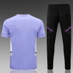 Real Madrid 22-23 Light Purple Short Sleeve Training Suit - 图片 2