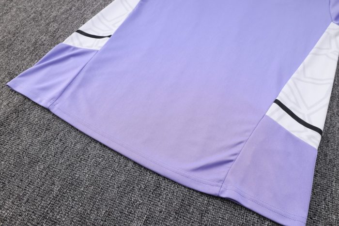 Real Madrid 22-23 Light Purple Short Sleeve Training Suit - 图片 6