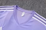 Real Madrid 22-23 Light Purple Short Sleeve Training Suit - 图片 9