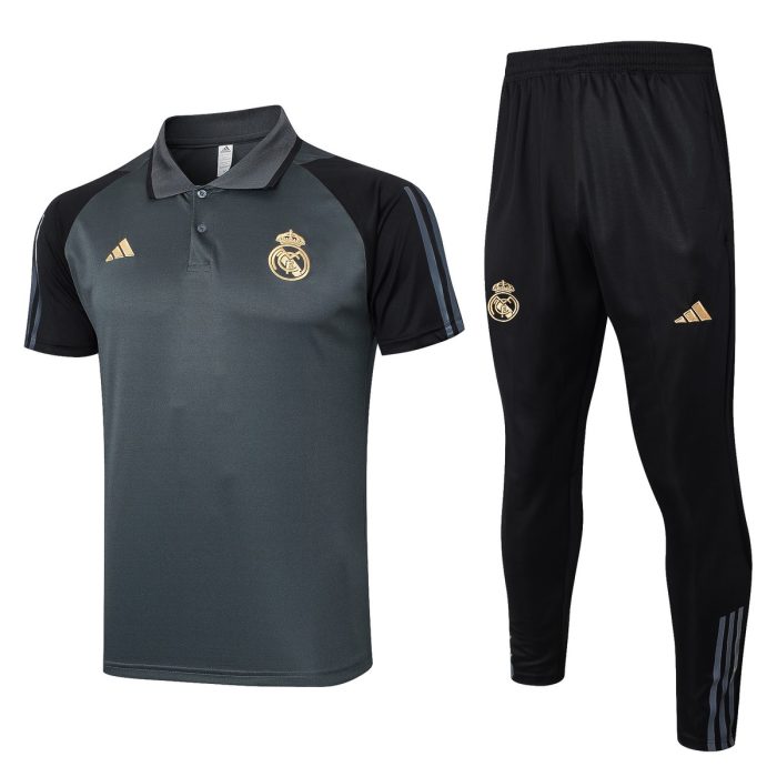 Real Madrid 23-24 Polo Shirt Dark Gray - 图片 8