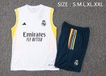 Real Madrid 23-24 White Vest with Black Chest Logo - 图片 2