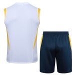 Real Madrid 23-24 White Vest with Black Chest Logo - 图片 7