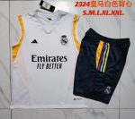 Real Madrid 23-24 White Vest with Black Chest Logo - 图片 9