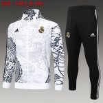 Real Madrid 23-24 White Long Zipper Jacket