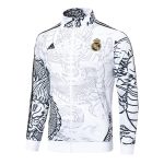 Real Madrid 23-24 White Long Zipper Jacket - 图片 8