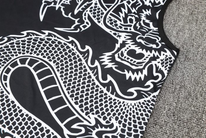 Real Madrid 23-24 Black Ink Splatter (Chinese Dragon) Vest - 图片 3