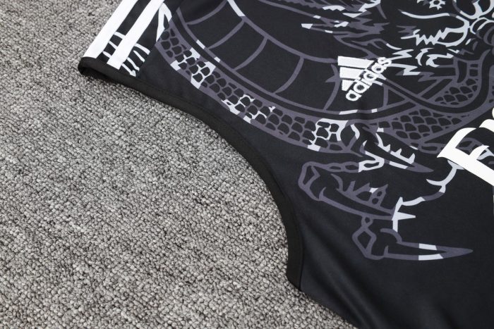 Real Madrid 23-24 Black Ink Splatter (Chinese Dragon) Vest - 图片 5