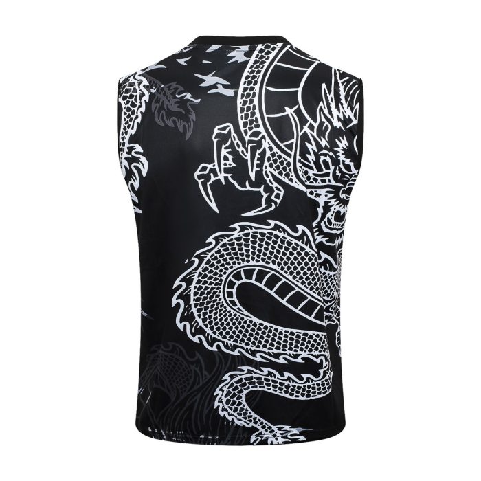 Real Madrid 23-24 Black Ink Splatter (Chinese Dragon) Vest - 图片 7