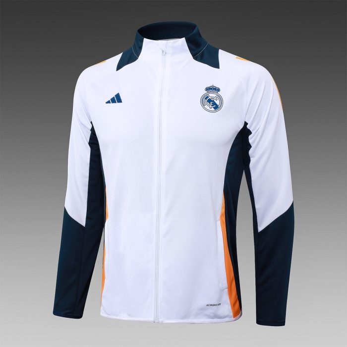Real Madrid 24/25 Long Zip Jacket White - 图片 8