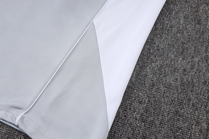 Real Madrid 25/26 Half-Zip Jacket Grey with White - 图片 4