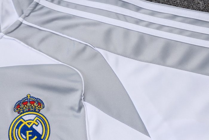 Real Madrid 25/26 Half-Zip Jacket Grey with White - 图片 6