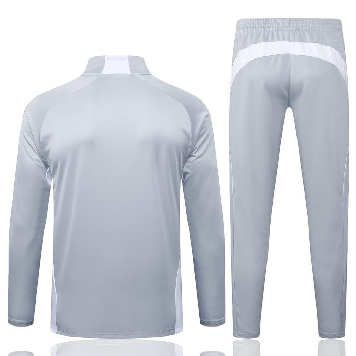 Real Madrid 25/26 Half-Zip Jacket Grey with White - 图片 7