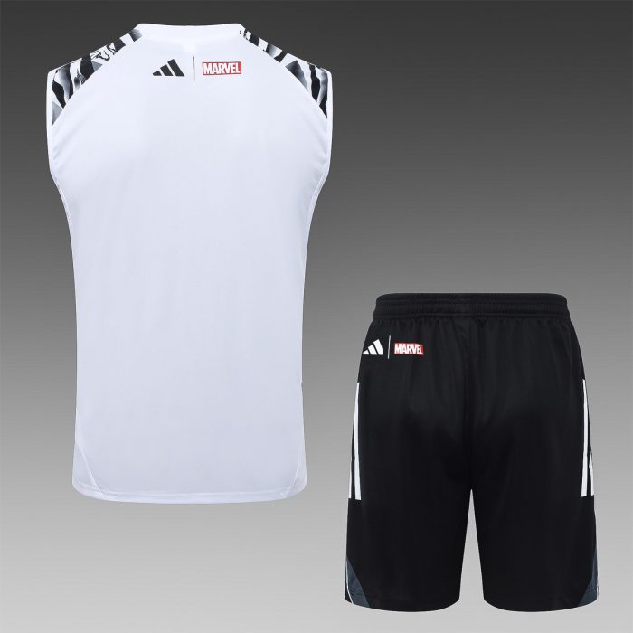 Real Madrid White Vest with Sleeve Ink Splatter - 图片 6