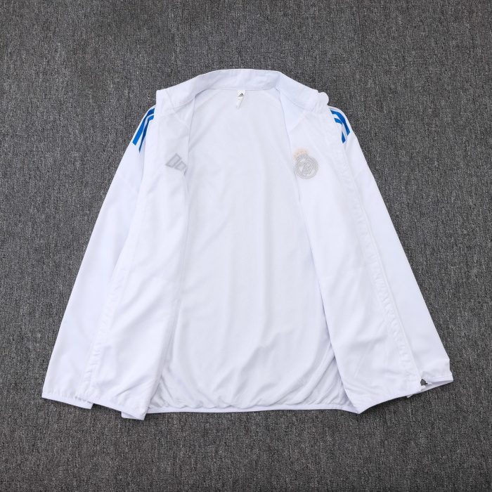 Real Madrid 25/26 White Windbreaker - 图片 7