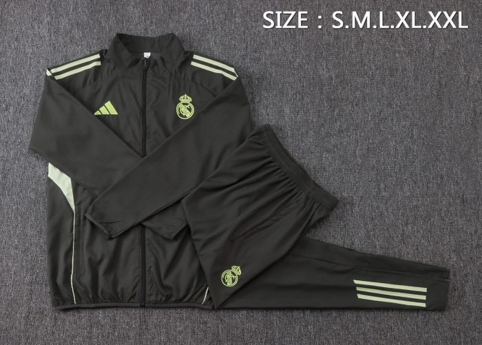 Real Madrid 25/26 Grey Green Windbreaker - 图片 2