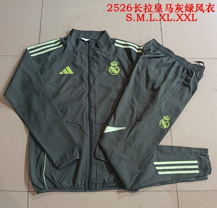 Real Madrid 25/26 Grey Green Windbreaker - 图片 9