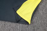 Real Madrid Dark Gray Short Sleeve Training Shirt with Yellow Accents - 图片 4