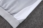 Real Madrid 25/26 Long Zipper Jacket Grey with White - 图片 3