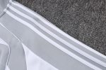 Real Madrid 25/26 Long Zipper Jacket Grey with White - 图片 5