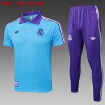 Real Madrid Light Blue Retro Polo