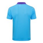 Real Madrid Light Blue Retro Polo - 图片 7
