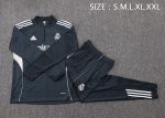Real Madrid 2025/26 Half-Zip Jacket Dark Gray (Light Pink Trim) - 图片 2