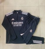 Real Madrid 2025/26 Half-Zip Jacket Dark Gray (Light Pink Trim) - 图片 9
