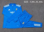 Real Madrid 25/26 Half-Zip Jacket Lake Blue with White Trim - 图片 2