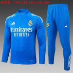 Real Madrid 2025/26 Half-Zip Jacket in Lake Blue (White Trim) - Kids - 图片 2