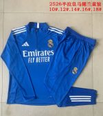 Real Madrid 2025/26 Half-Zip Jacket in Lake Blue (White Trim) - Kids - 图片 3