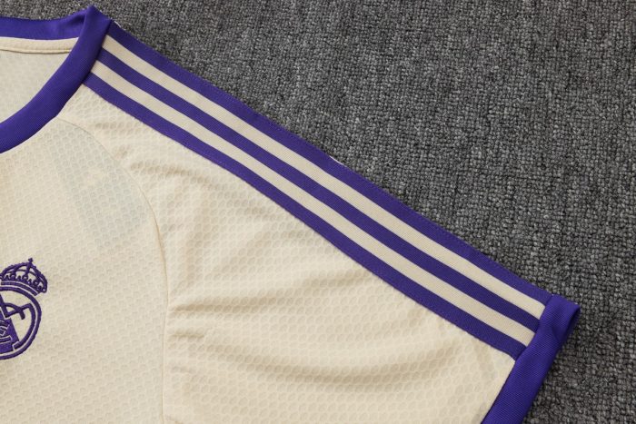Real Madrid Vintage Short Sleeve T-Shirt Apricot - 图片 6