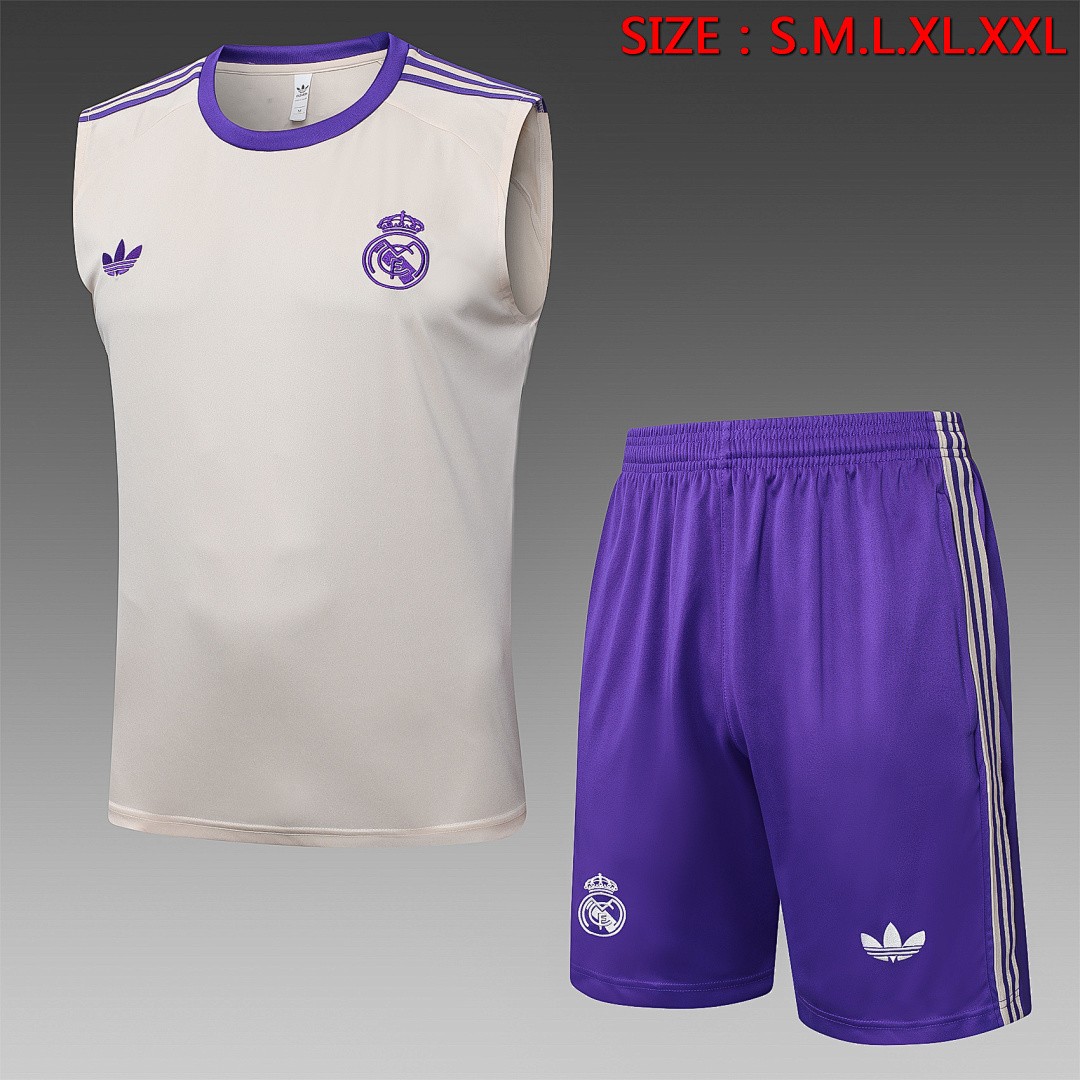 JER-5442_1 Real Madrid Vintage Vest Apricot - 图片 1