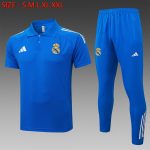 Real Madrid Polo Shirt Lake Blue (White Trim)