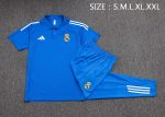Real Madrid Polo Shirt Lake Blue (White Trim) - 图片 2
