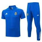 Real Madrid Polo Shirt Lake Blue (White Trim) - 图片 8