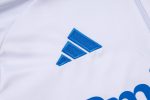 Real Madrid White Half-Zip Jacket with Blue Trim - 图片 6