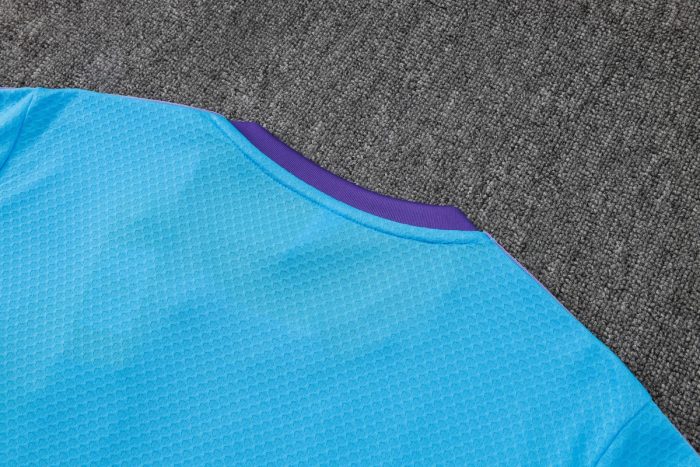 Real Madrid Light Blue Retro Short Sleeve - 图片 3