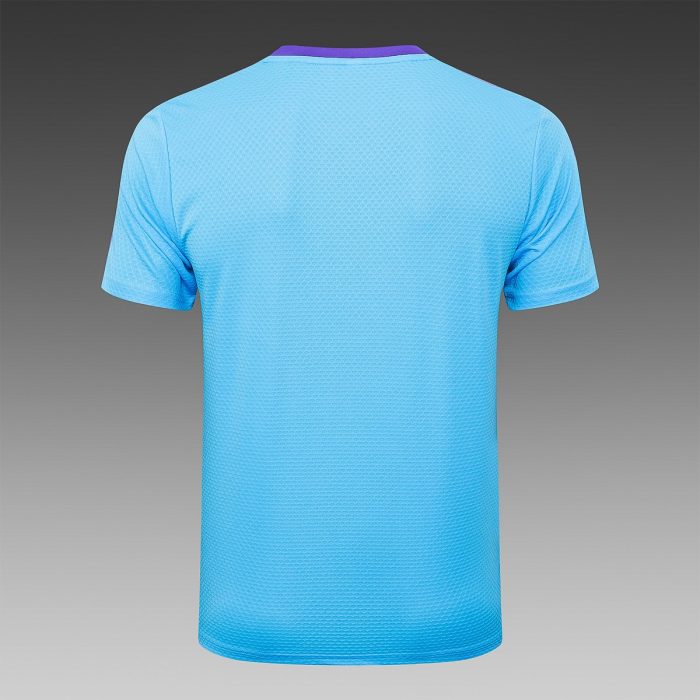 Real Madrid Light Blue Retro Short Sleeve - 图片 7