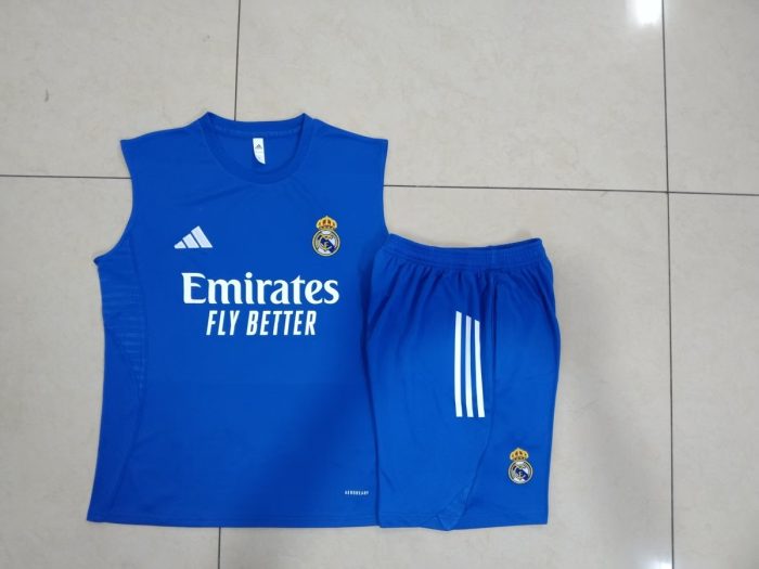 Real Madrid Lake Blue Vest - 图片 9