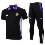 Real Madrid 24-25 Polo Black with Purple Collar - 图片 8