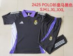 Real Madrid 24-25 Polo Black with Purple Collar - 图片 9