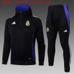 Real Madrid 24/25 Half-Zip Hoodie Black Kids - 图片 2