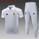 Real Madrid Grey White Polo