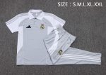 Real Madrid Grey White Polo - 图片 2