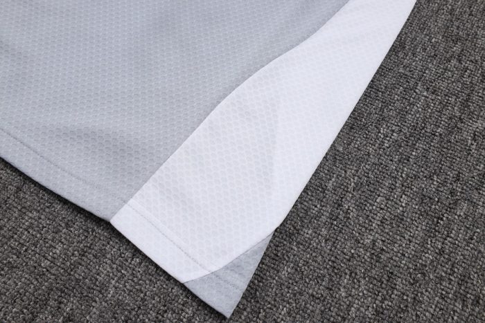 Real Madrid Grey White Polo - 图片 3