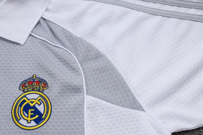 Real Madrid Grey White Polo - 图片 5
