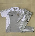 Real Madrid Grey White Polo - 图片 9