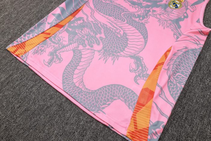 Real Madrid 24/25 Pink Vest (Spray Ink Dragon) - 图片 5