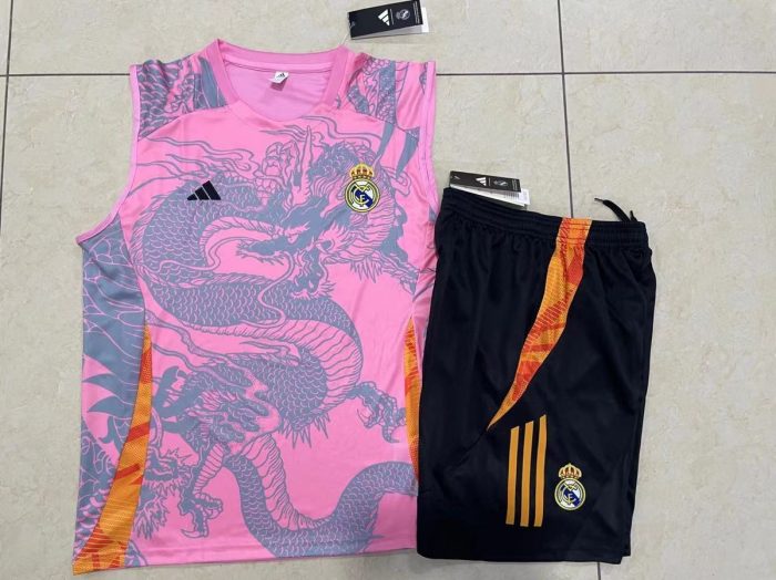 Real Madrid 24/25 Pink Vest (Spray Ink Dragon) - 图片 9